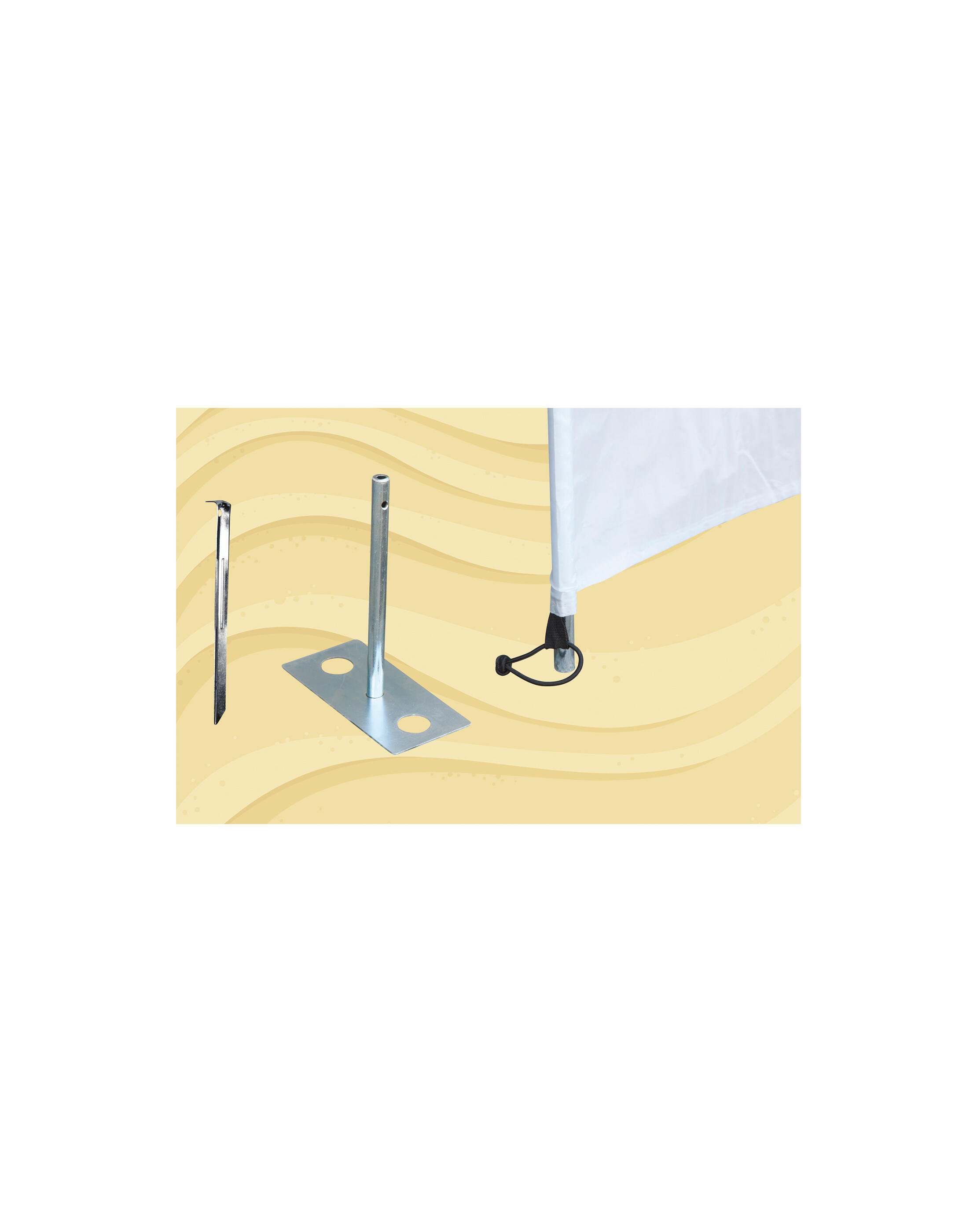 Set di 4 picchetti sabbia per spiaggia Paravento piastra ancoraggio al suolo 3/7