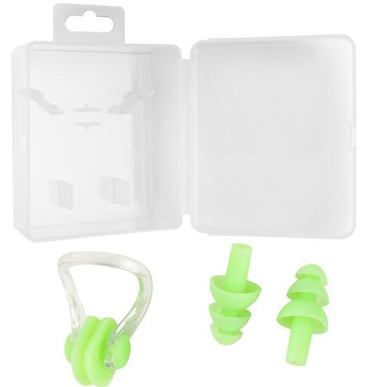 Zestaw klips na nos zatyczki do uszu pływackie silikonowe Aqua-Sport Box