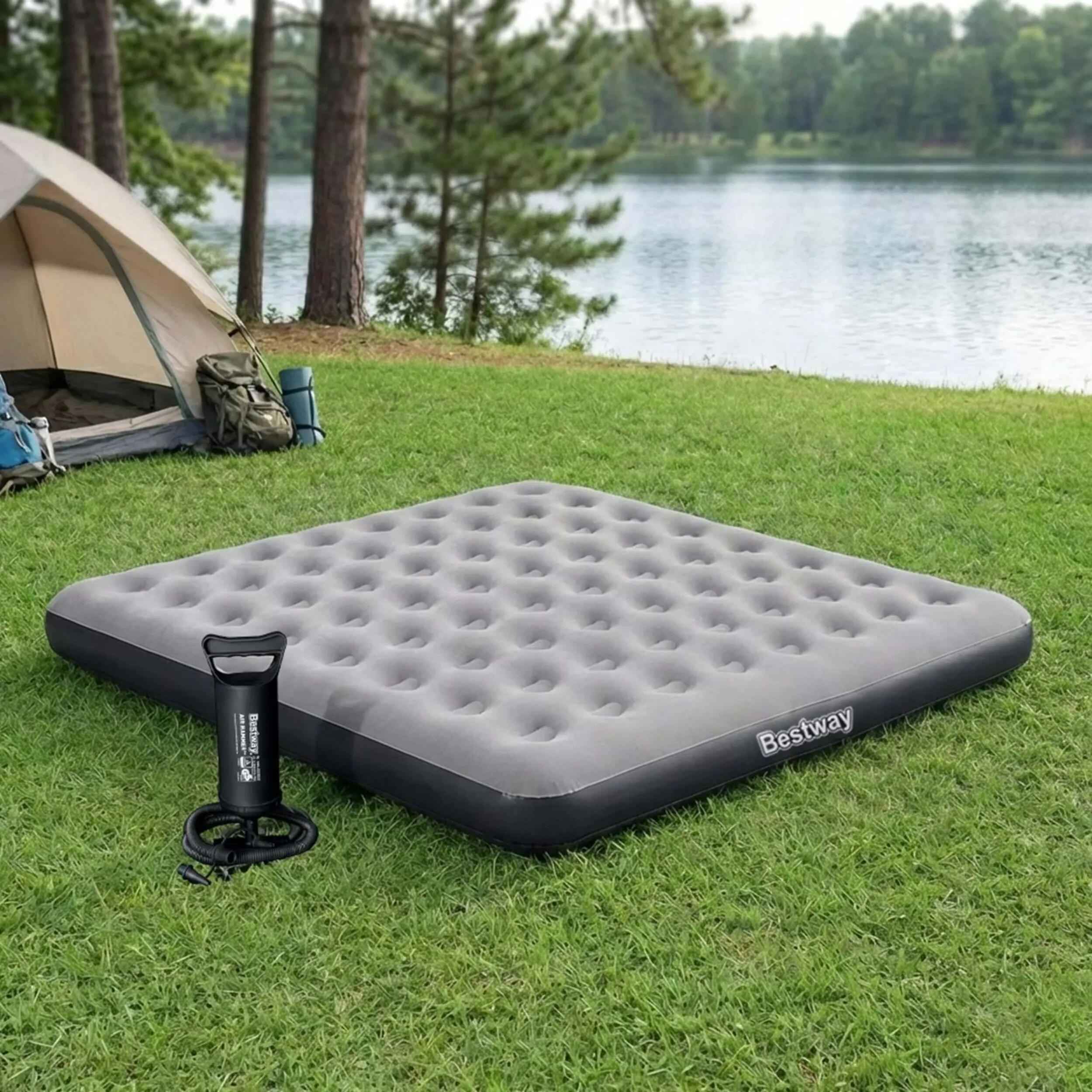 Bestway Ultra King 3 Kişilik Şişme Yatak Ve Manuel El Pompalı 203x183x22cm 671hc Bw148 2/6