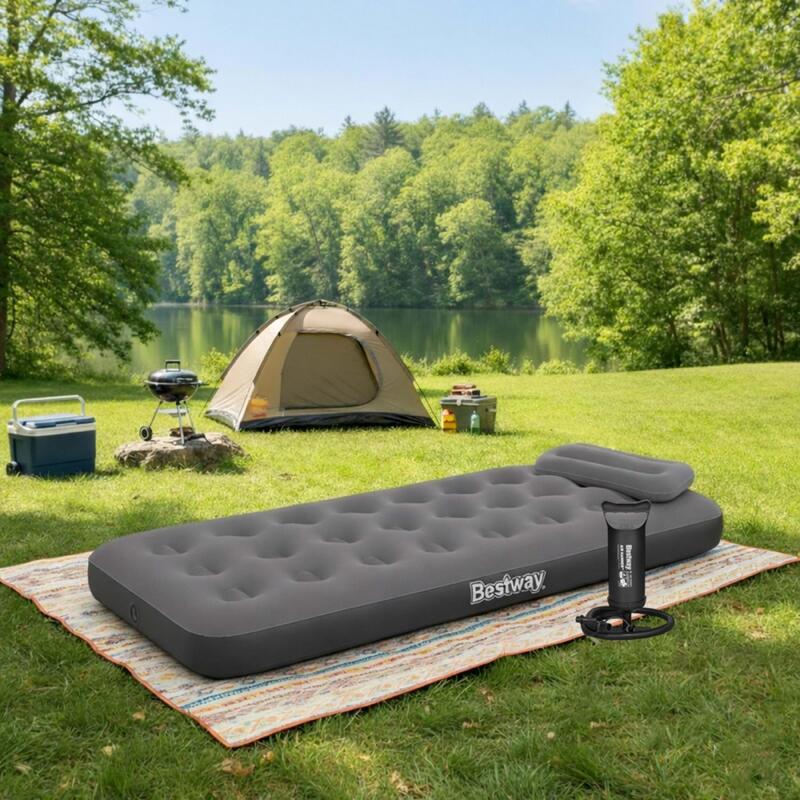 Bestway Single Tek Kişilik Şişme Yatak Kamp Yatağı  + El Pompası Ve Yastık 671gy Bw142