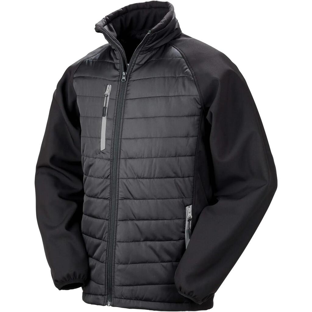 Jacket Result Softshell Rembourrée Black Compass