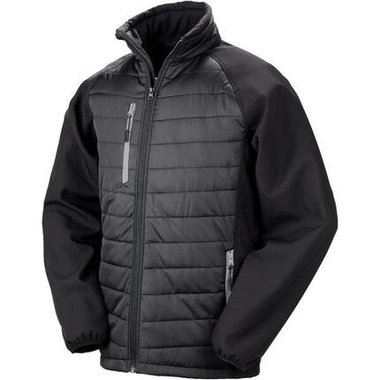 Doudoune softshell recyclée Result black compass