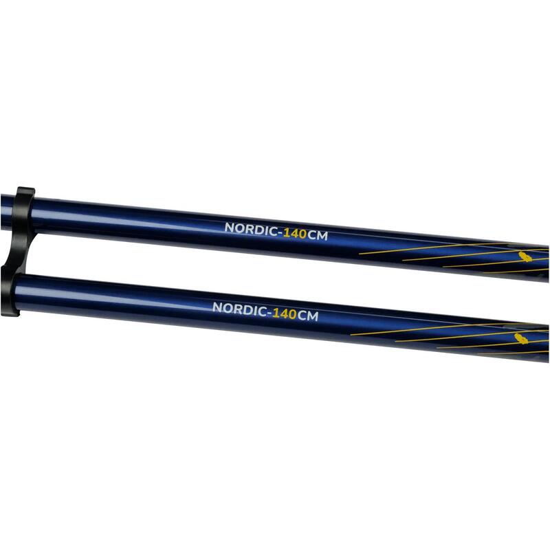 Bețe de mers nordic reglabile 86 - 140 cm - Albastru