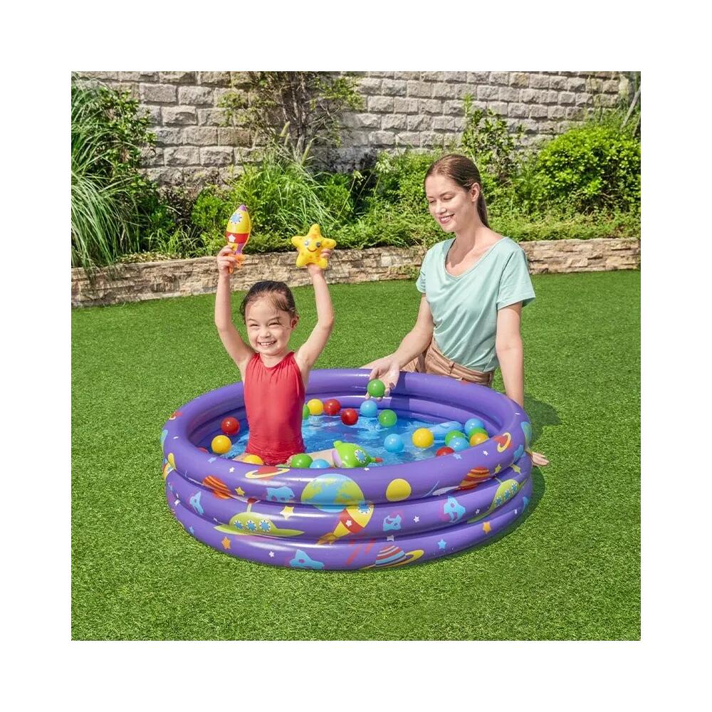 Piscina inflável infantil Bestway 3 aros 102x25 cm 3/3
