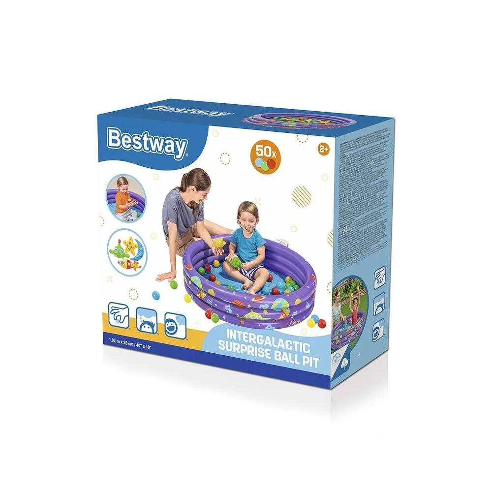 Piscina inflável infantil Bestway 3 aros 102x25 cm 2/3