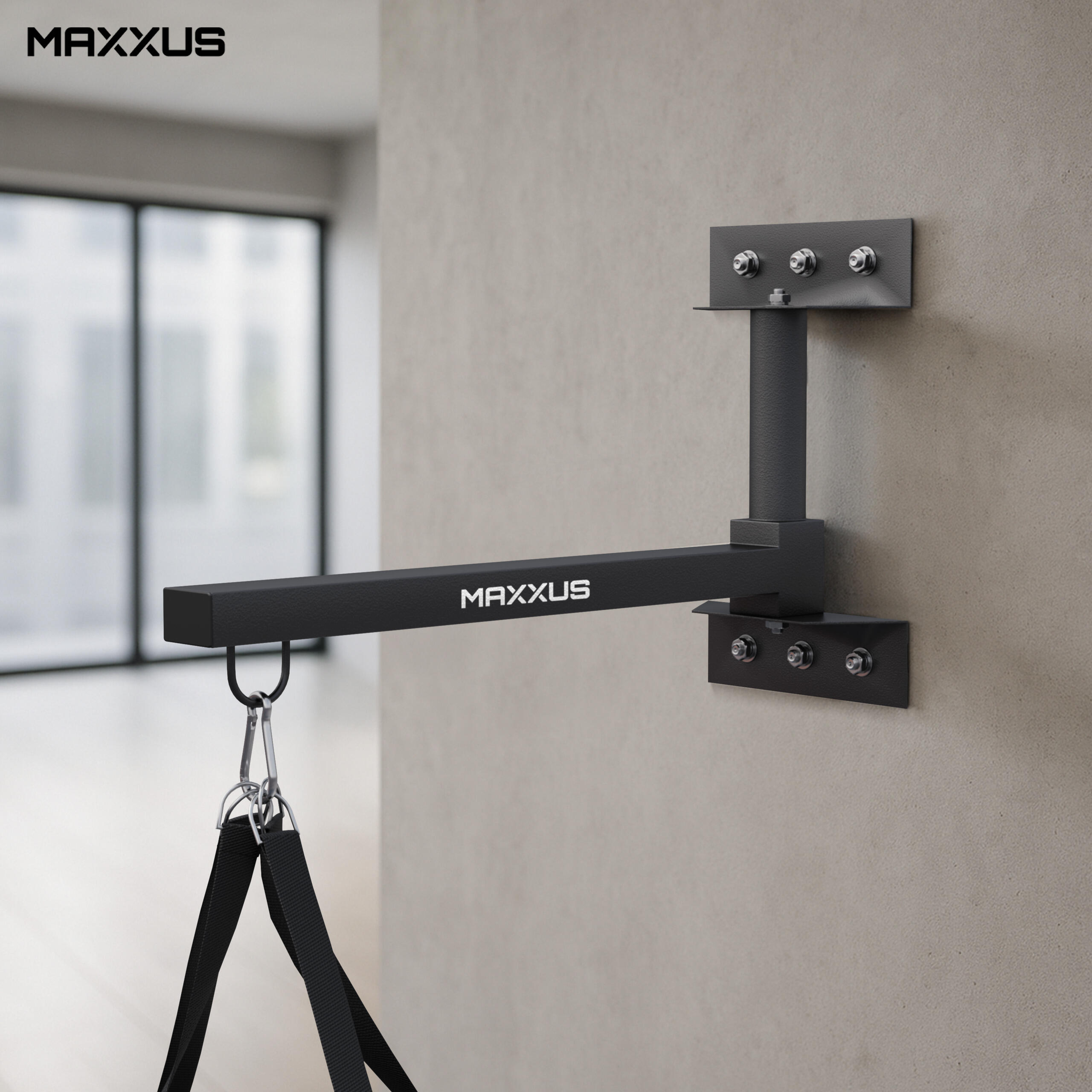 Support mural sac de frappe pliable jusqu’à 75 kg avec mousqueton 4/7