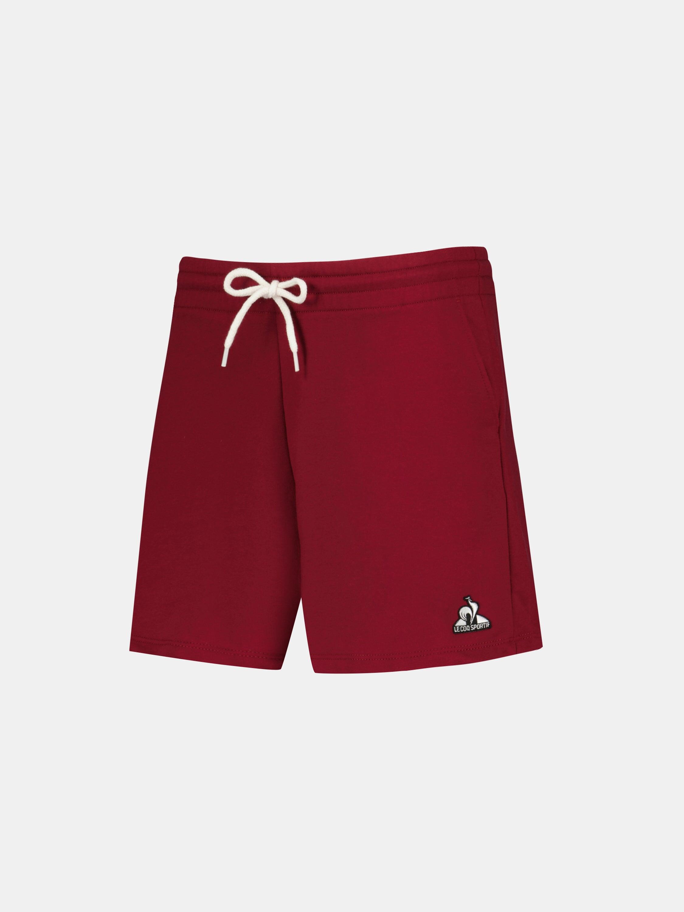 Short Bordeaux Femme Le Coq Sportif Heritage 3/4