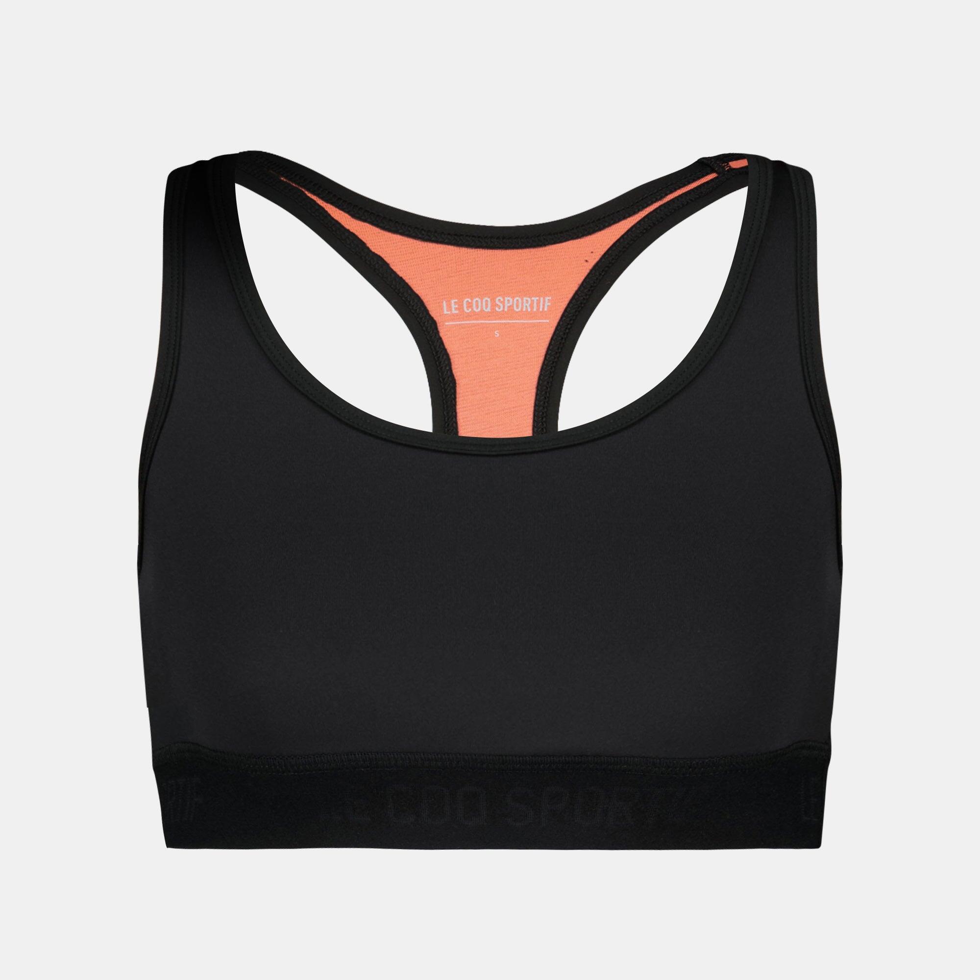 Sujetador Deportivo Negro Mujer Le Coq Sportif Training 4/5