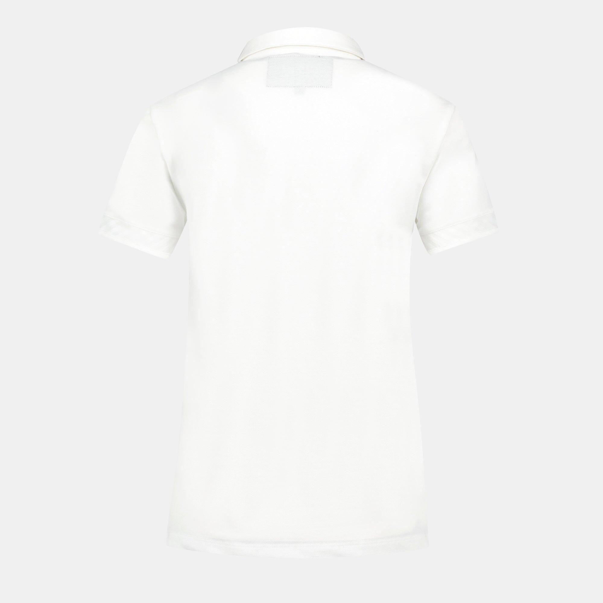 Polo Blanc Femme Le Coq Sportif Marshmallow 3/5