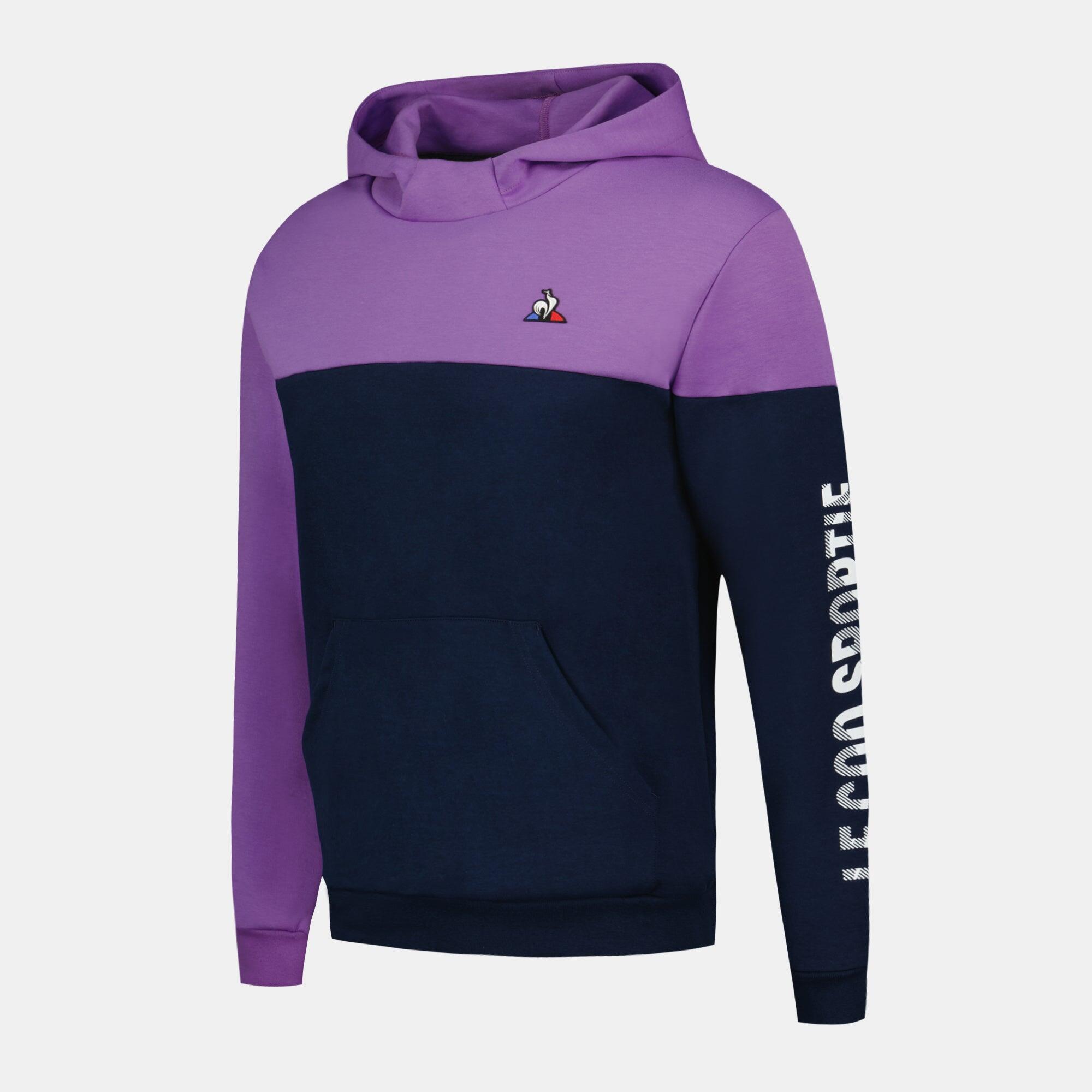 Sudadera con Capucha Violeta para Hombre Le Coq Sportif 3/4