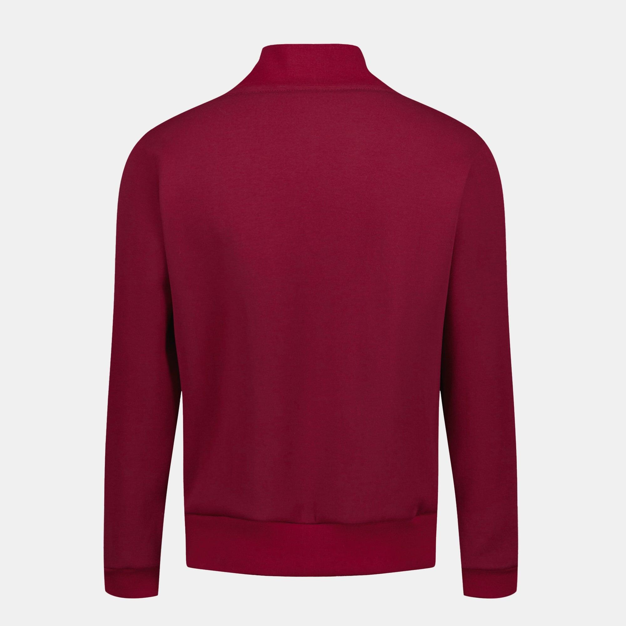 Sudadera Burdeos con Cremallera Mujer Le Coq Sportif Heritage 3/5