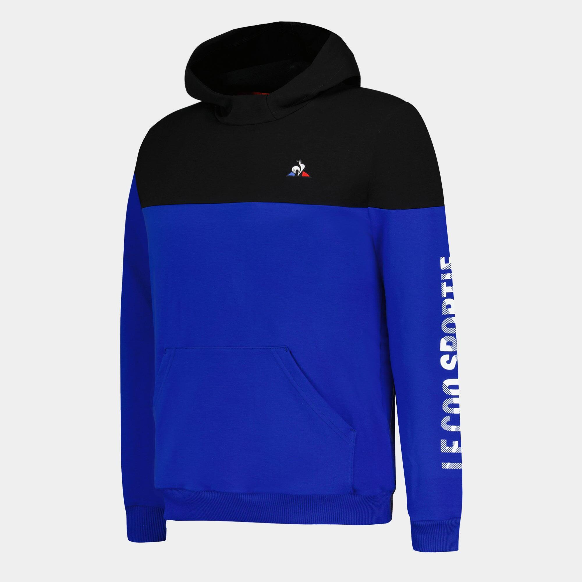 Le Coq Sportif Herren Hoodie Blau/Schwarz 3/4