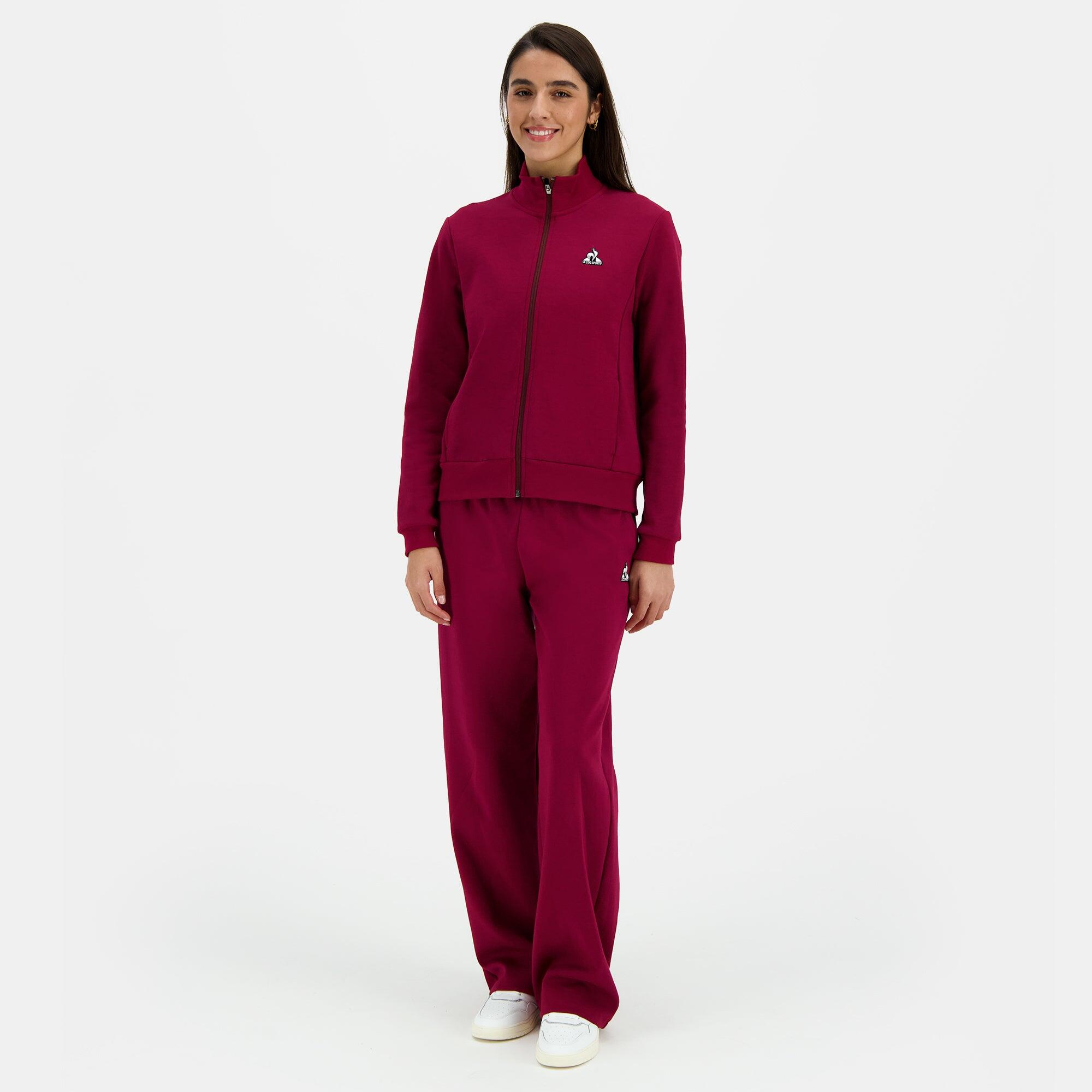 Sudadera Burdeos con Cremallera Mujer Le Coq Sportif Heritage 5/5