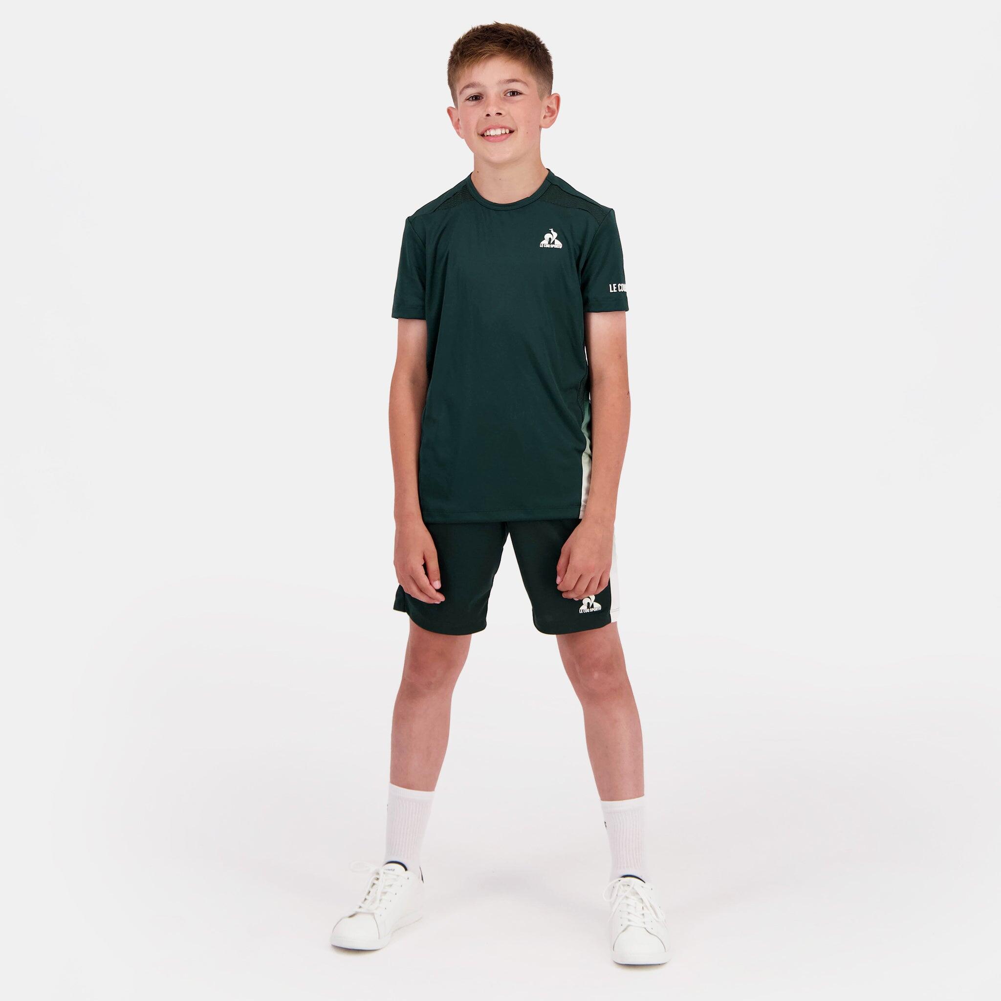 Pantalones Cortos de Deporte Verdes para Niño Le Coq Sportif Tennis Pro N°2 5/5