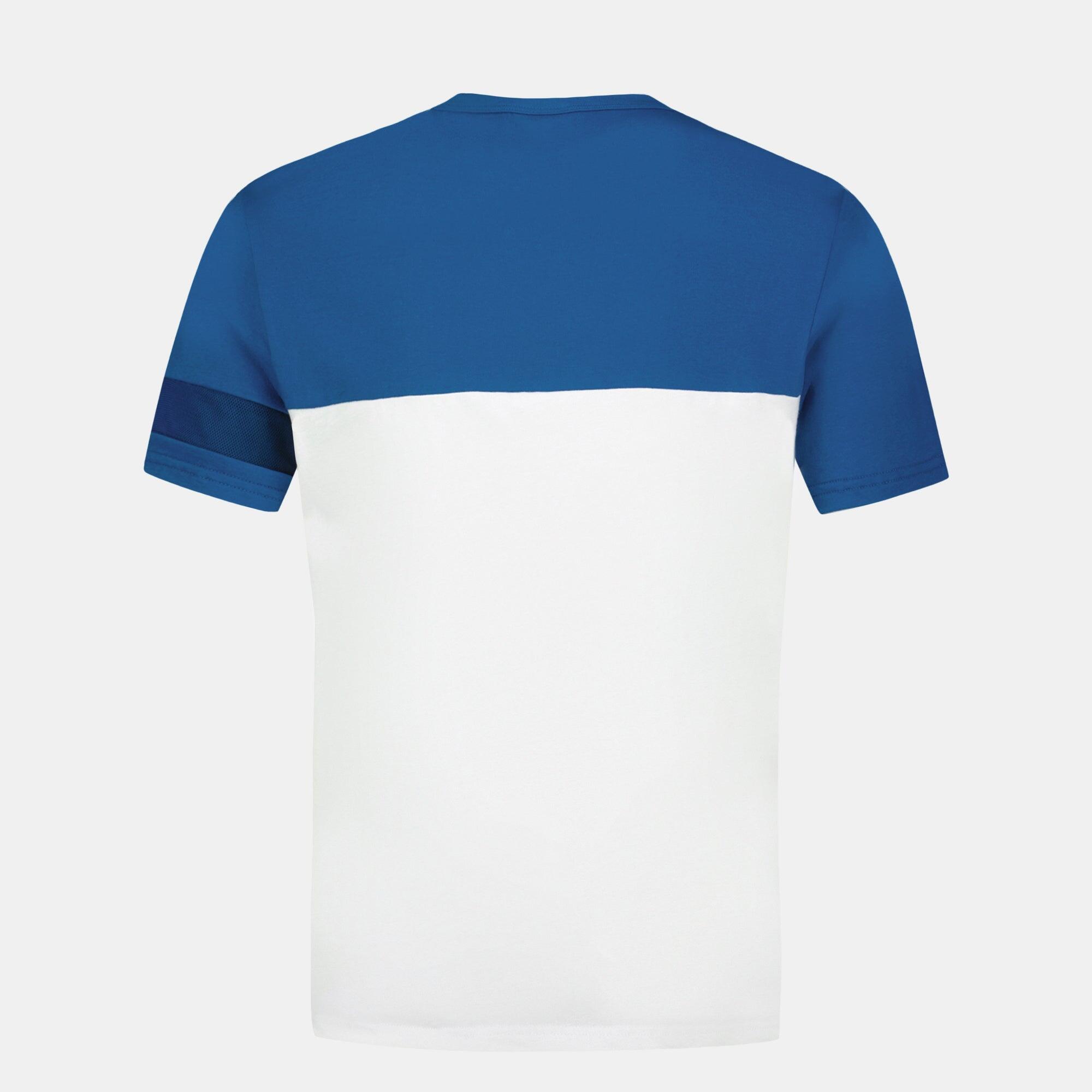 T-Shirt Blanc/Bleu Homme Le Coq Sportif Heritage 3/5