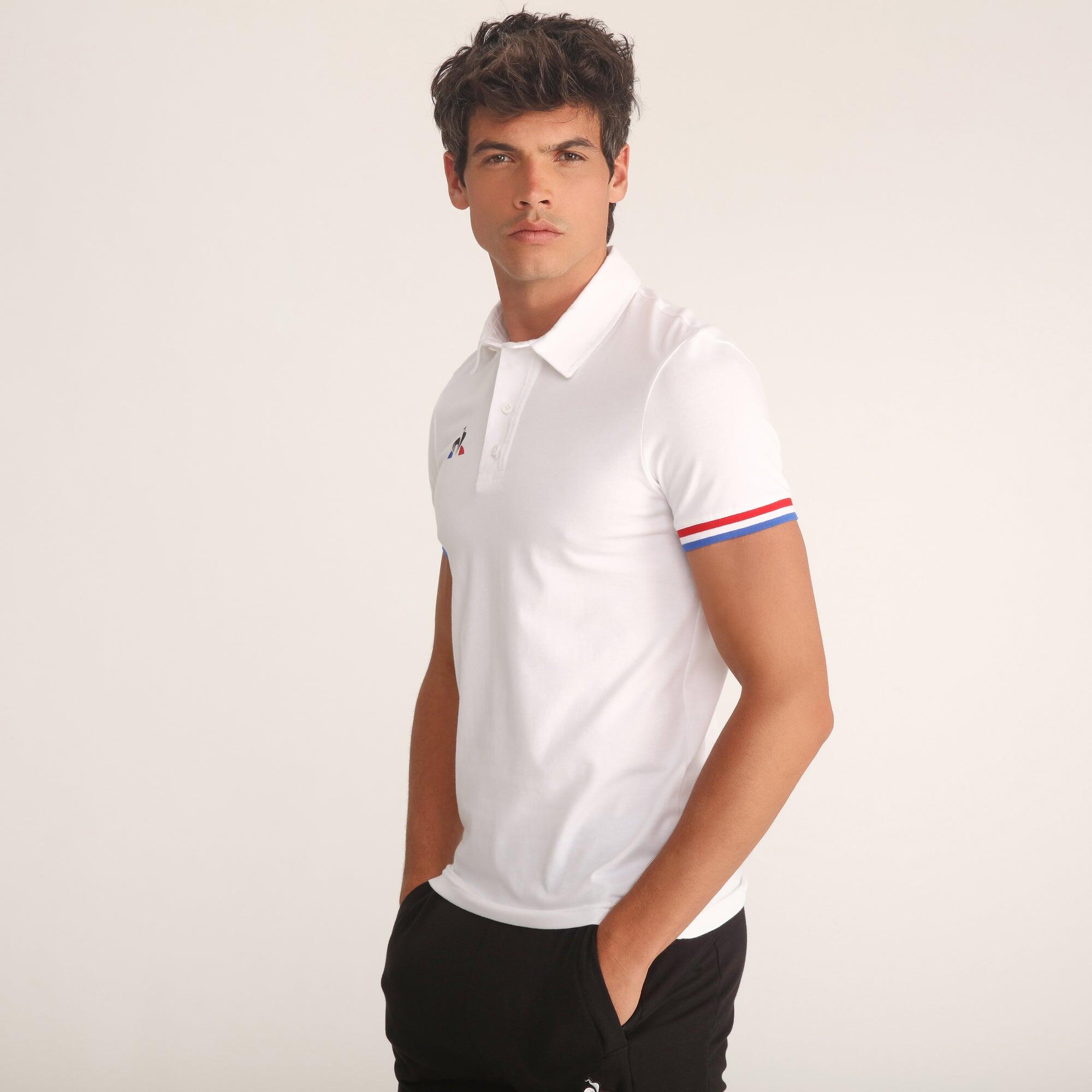 Polo Le Coq Sportif de Hombre Blanco para Presentación 3/5