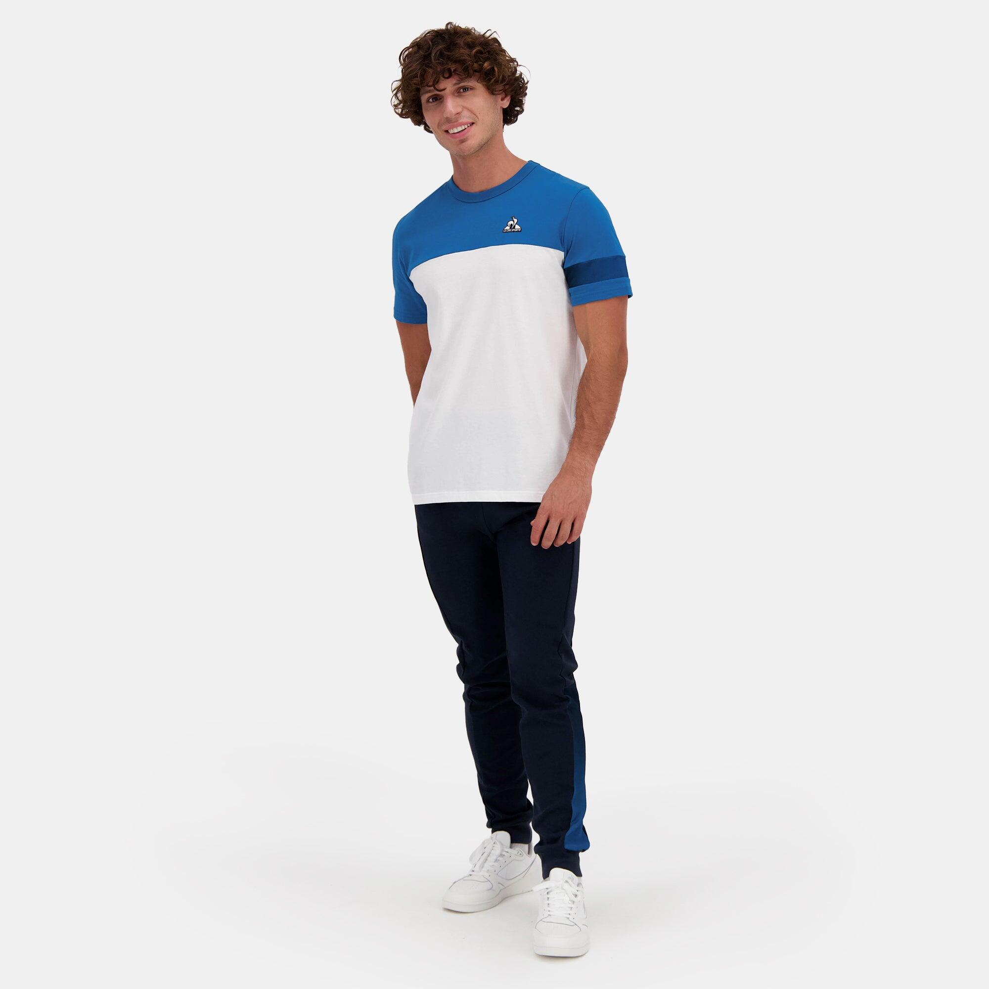 T-Shirt Blanc/Bleu Homme Le Coq Sportif Heritage 5/5