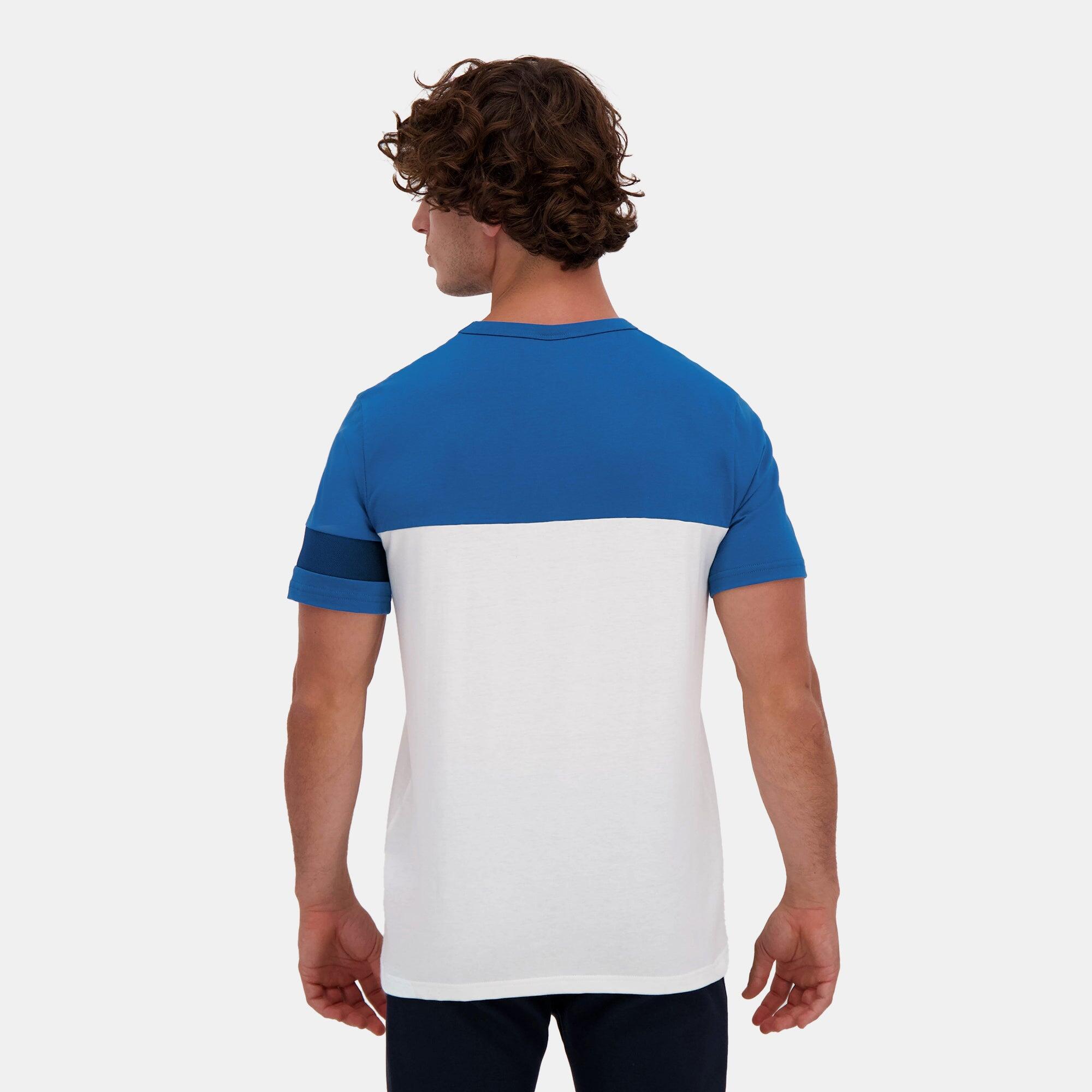 T-Shirt Blanc/Bleu Homme Le Coq Sportif Heritage 4/5