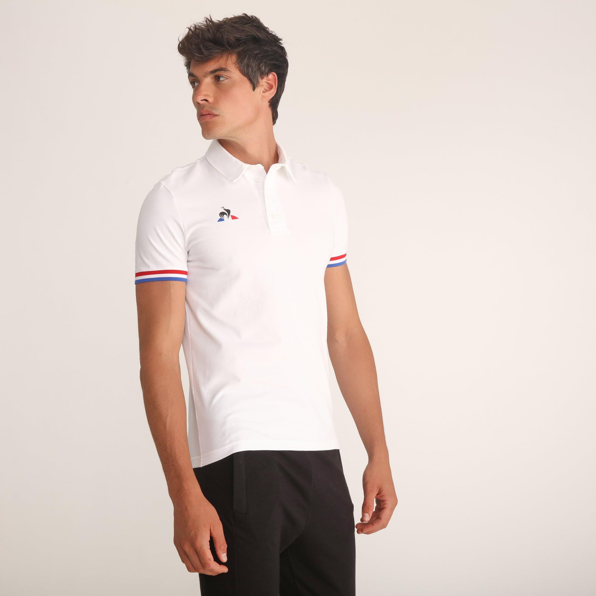 Polo Le Coq Sportif de Hombre Blanco para Presentación 4/5