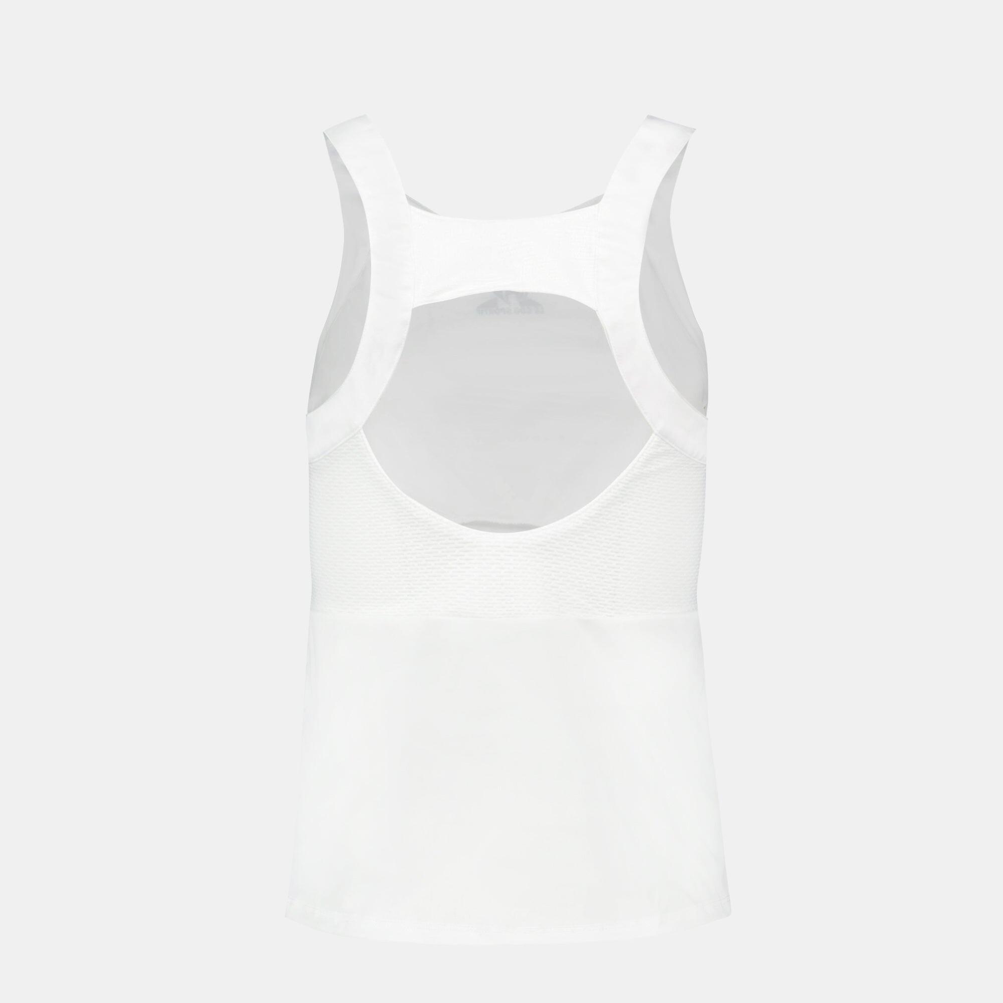 Top de Tenis Blanco Le Coq Sportif Pro para Mujer 3/5