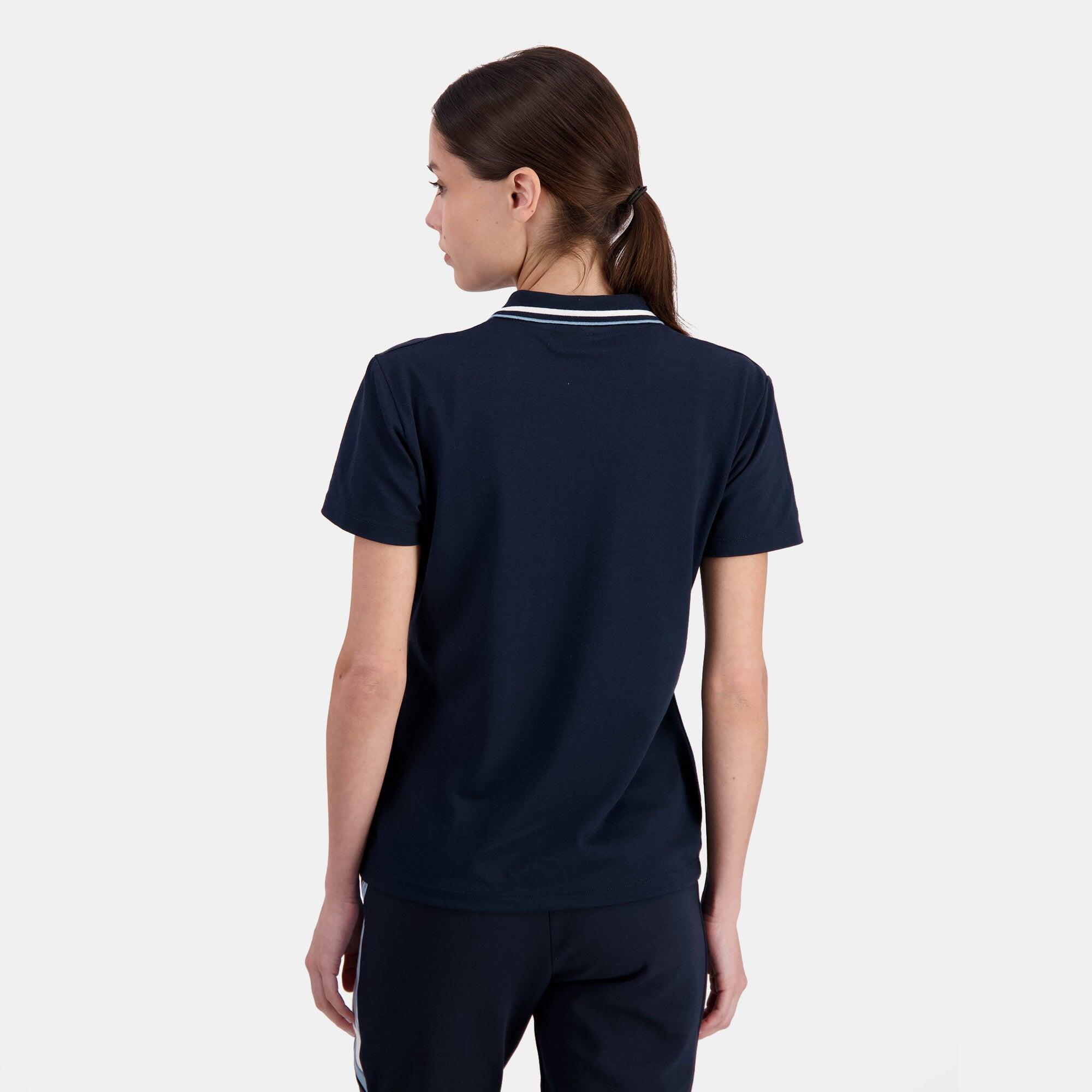 Polo Le Coq Sportif Heritage Marino para Mujer 4/5