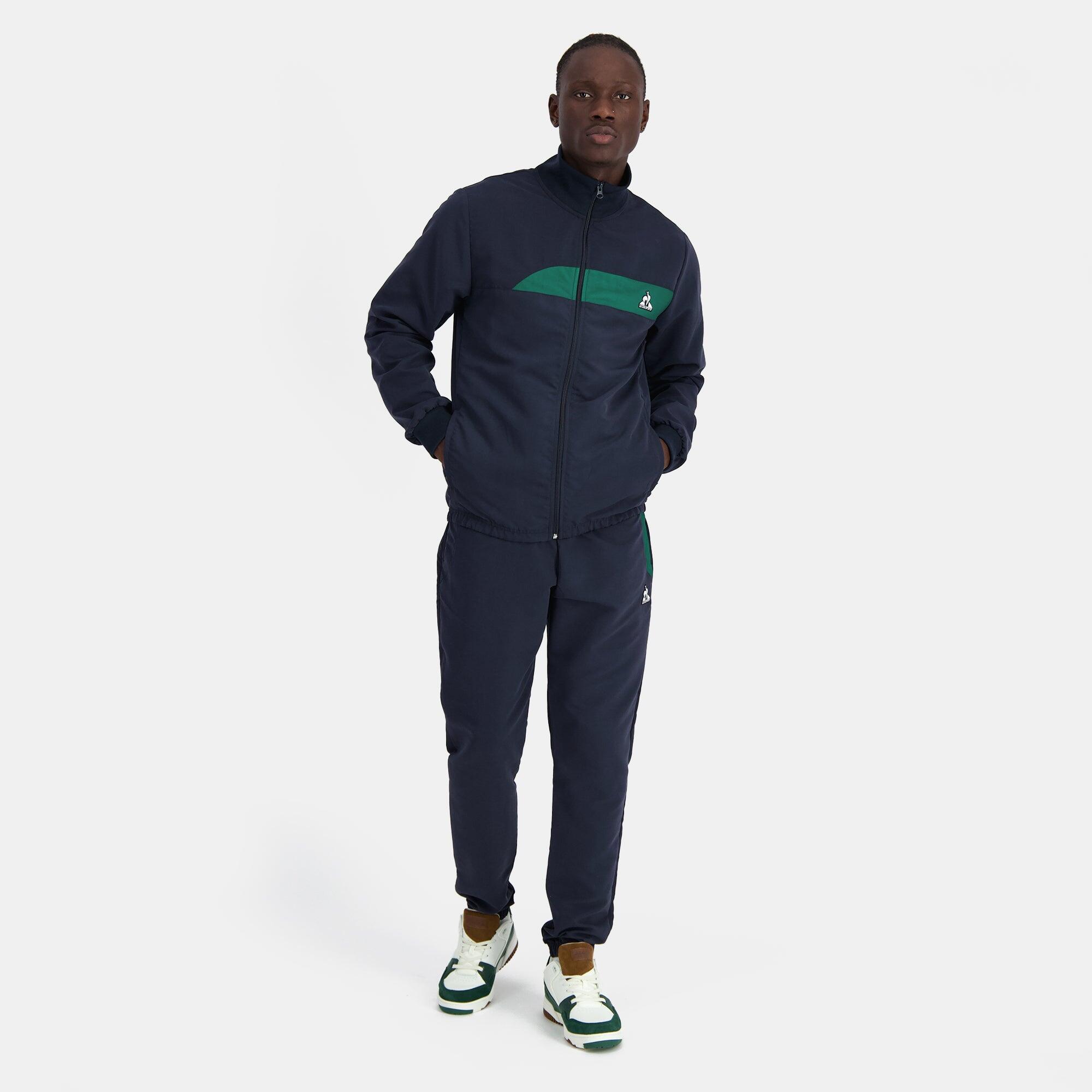 Felpa Uomo Le Coq Sportif con Zip Blu/Verde 5/5