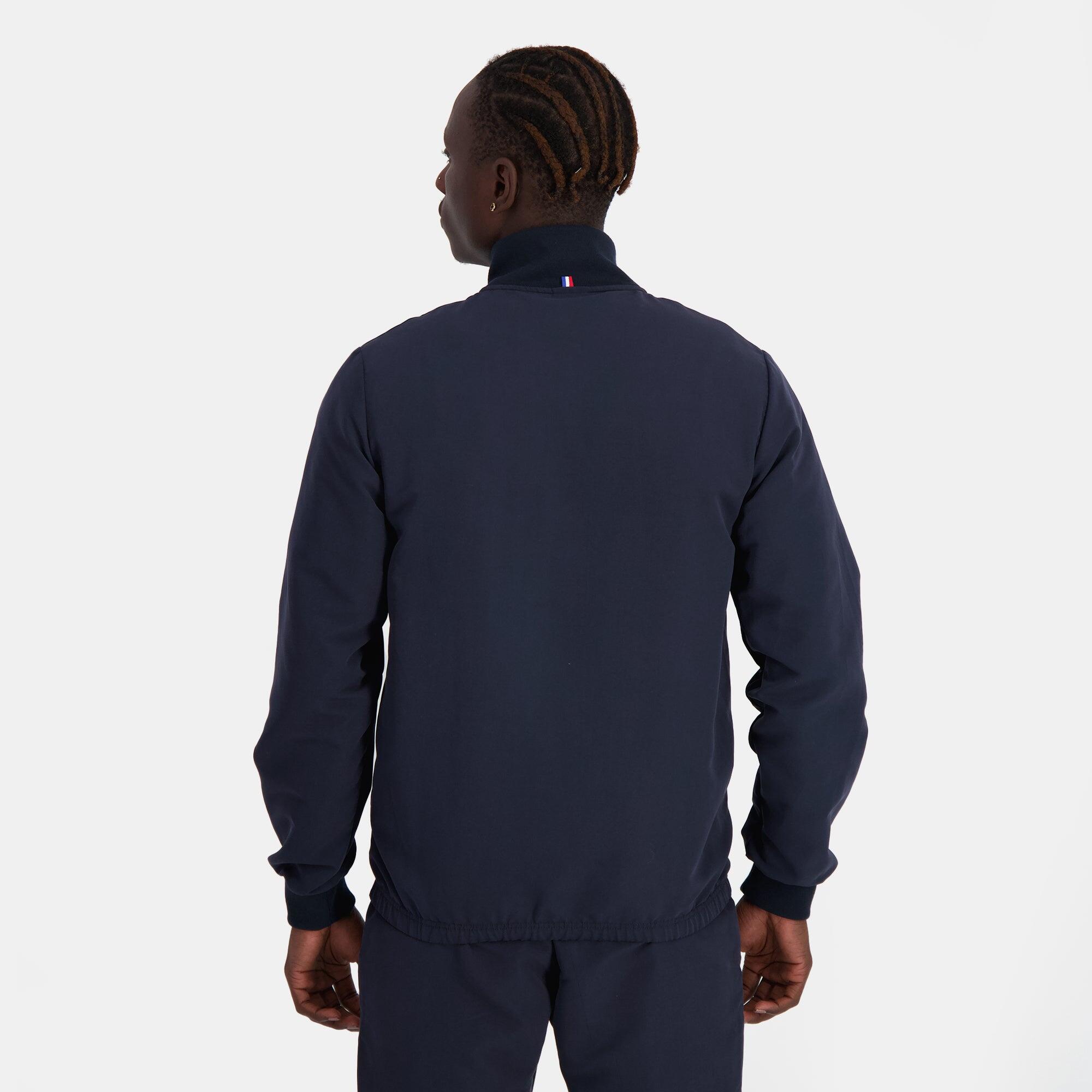 Felpa Uomo Le Coq Sportif con Zip Blu/Verde 4/5