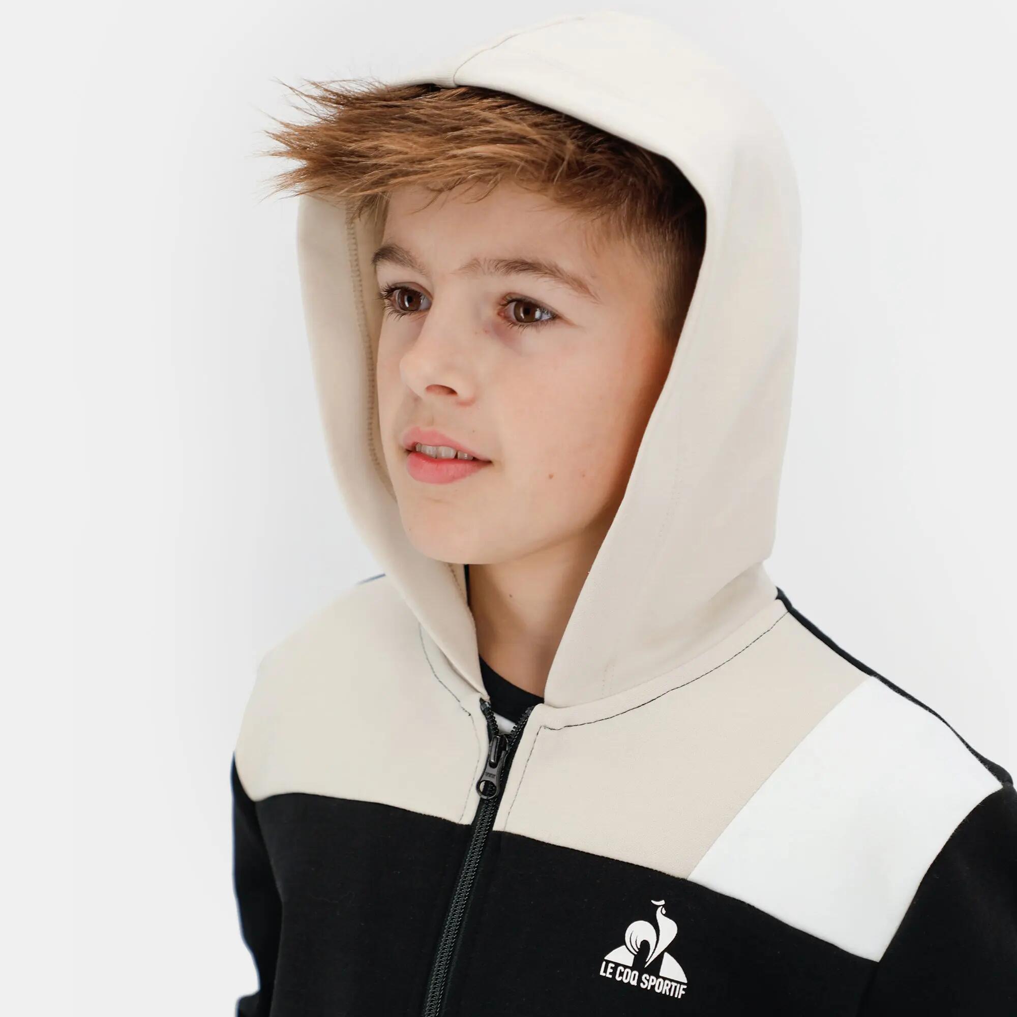 Sweat Zippé Noir/Beige Garçon Le Coq Sportif Graphique 3/7