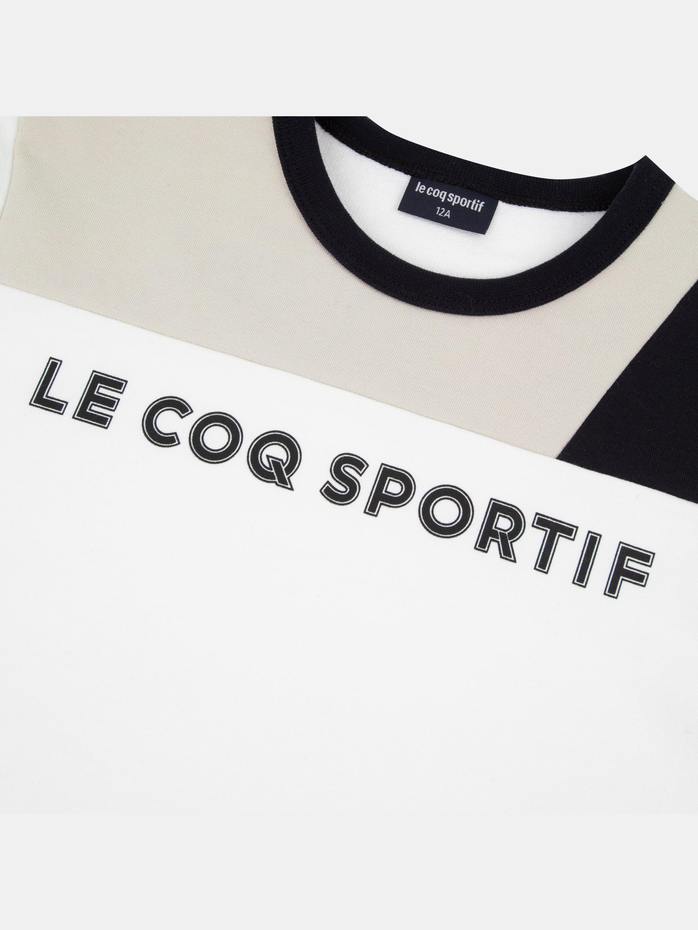 Sudadera Niño Le Coq Sportif Gráfica Blanca/Negra 3/3
