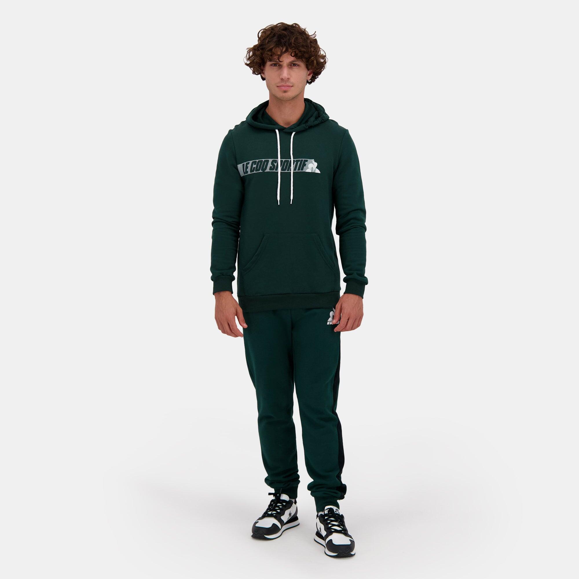 Le Coq Sportif Herren Hoodie N°1 Grün - Zeitgenössischer Kapuzenpullover 5/5