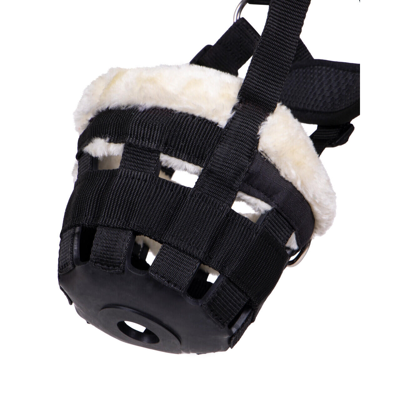 Muselière pour cheval avec longe QHP 2/3