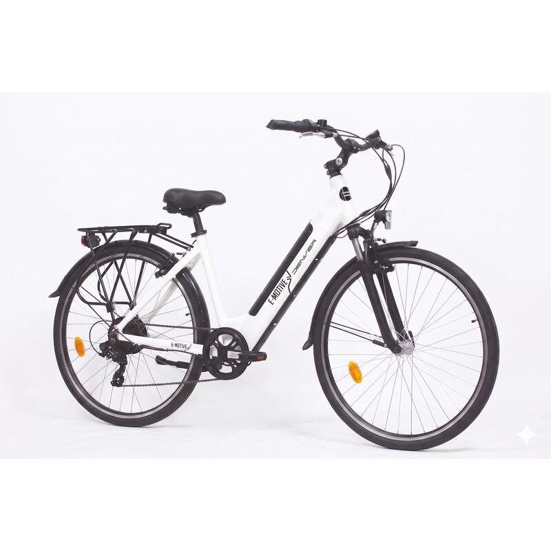 Bicicletă electrică oraș Beraud E Motive Ecoway 28 inch alb