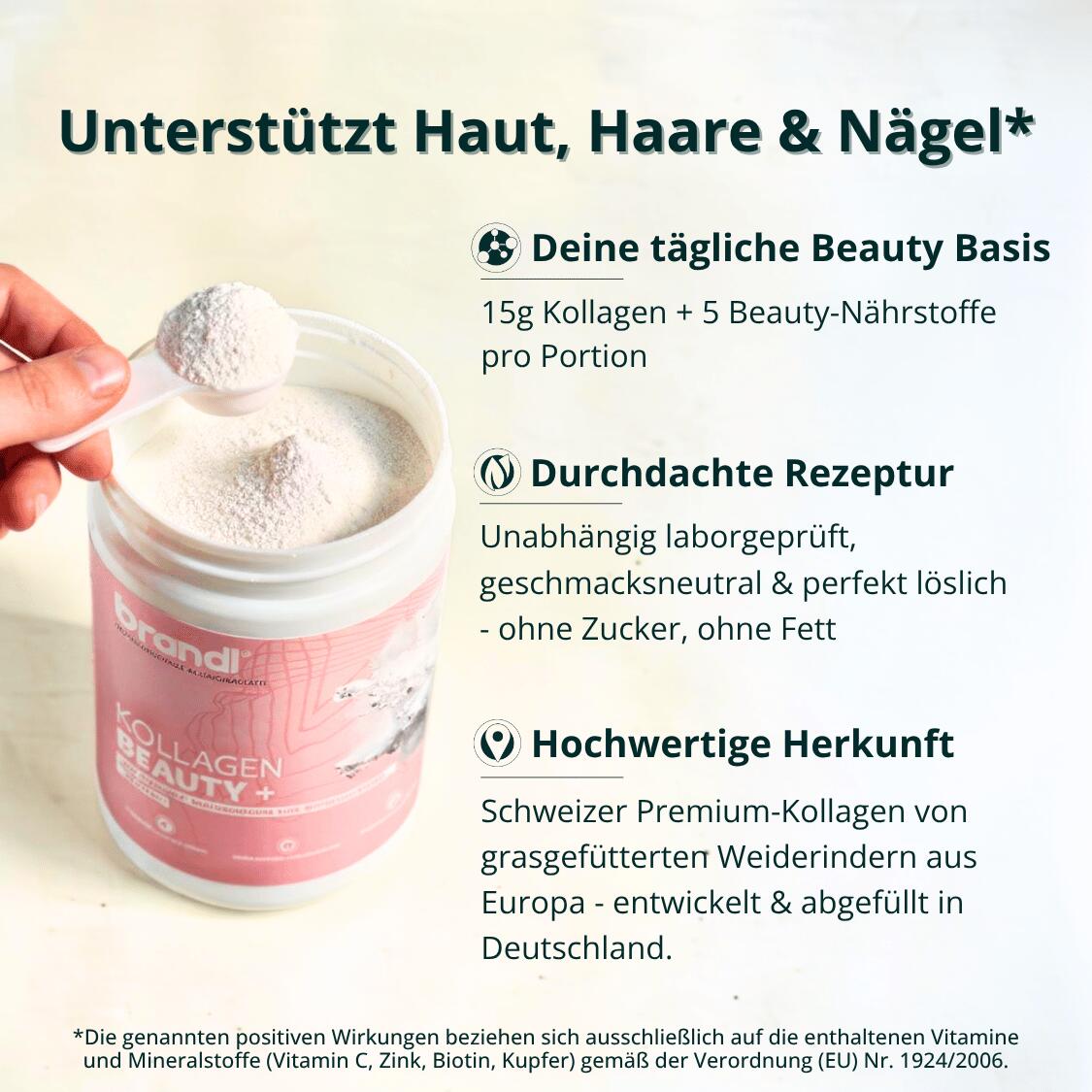 Kollagen Beauty + Deine 6-in-1 Formel für Haut, Haare & Nägel 2/6