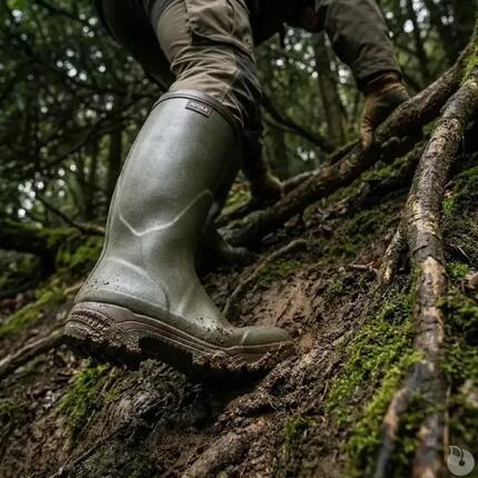 Bottes Aigle Parcours 2 kaki à semelle tridensité