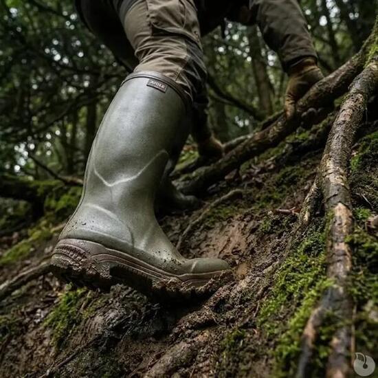 Bottes Aigle Parcours 2 kaki à semelle tridensité