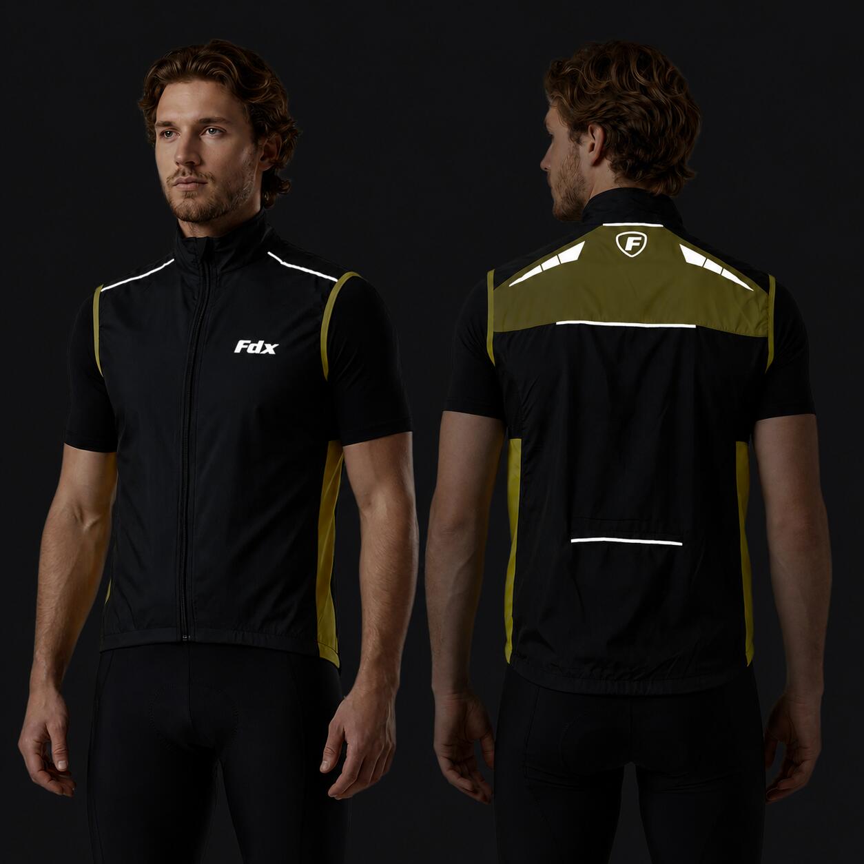 Dart Men's Cycling/Running Gilet Lightweight Windproof Reflective