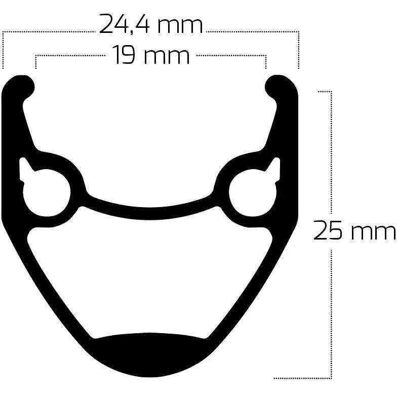 Llanta Bobike Ryde aluminio 27,5" (584) negra 2/2