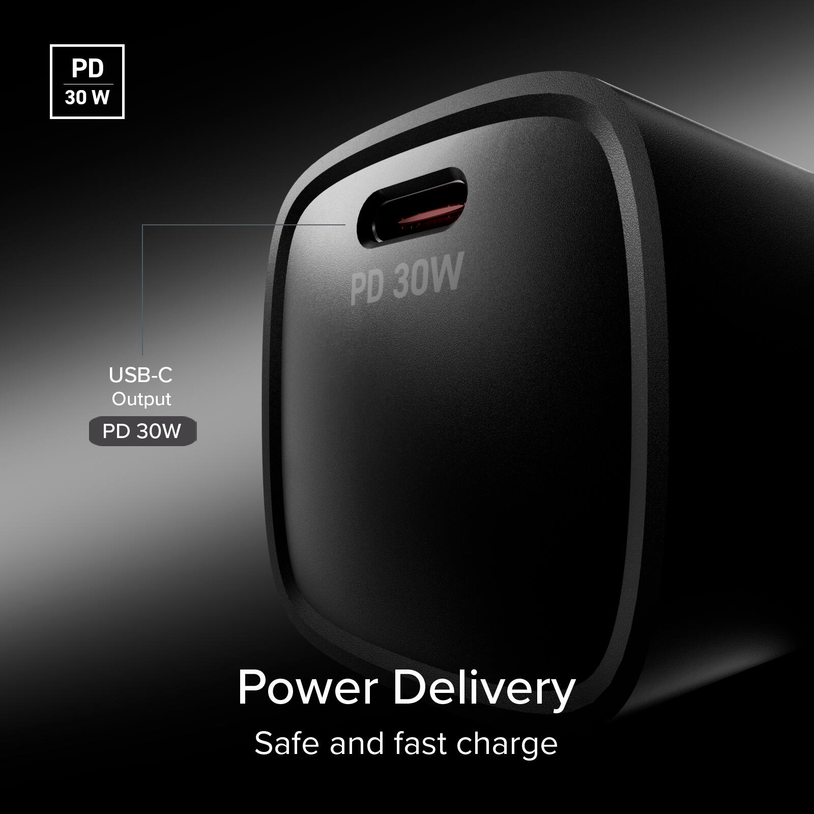 Caricatore caricabatterie con presa USB-C a 30W di potenza e spina inglese UK 4/7
