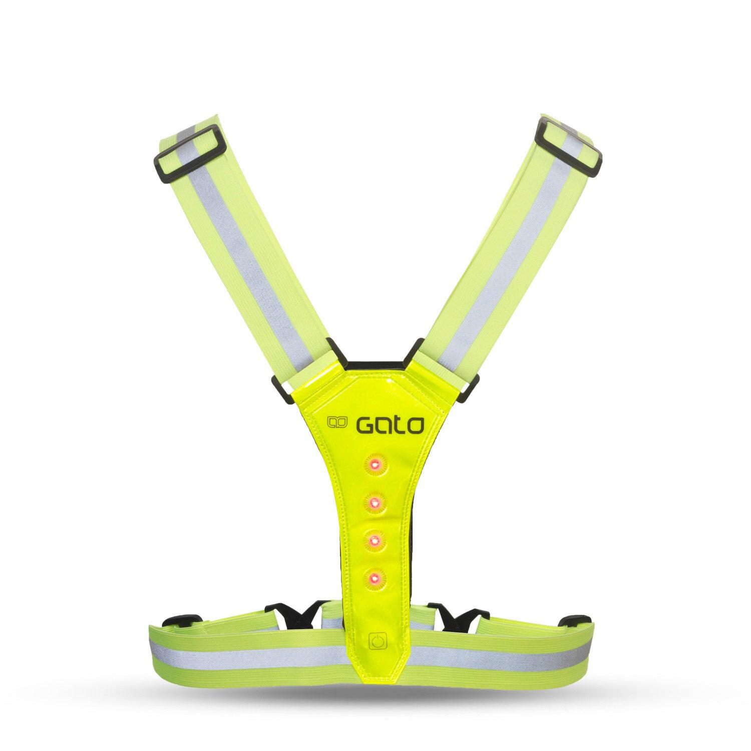 Gato Safer Sport gilet LED jaune néon taille unique 3/4