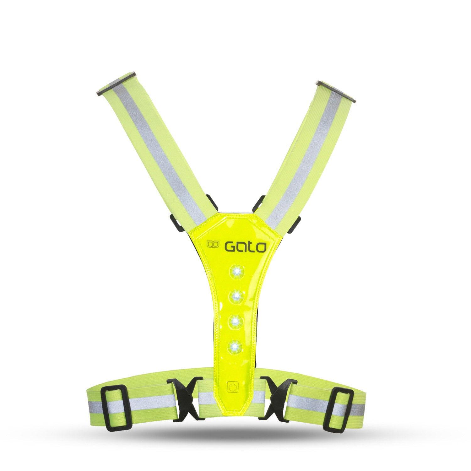 Gato Safer Sport gilet LED jaune néon taille unique 2/4
