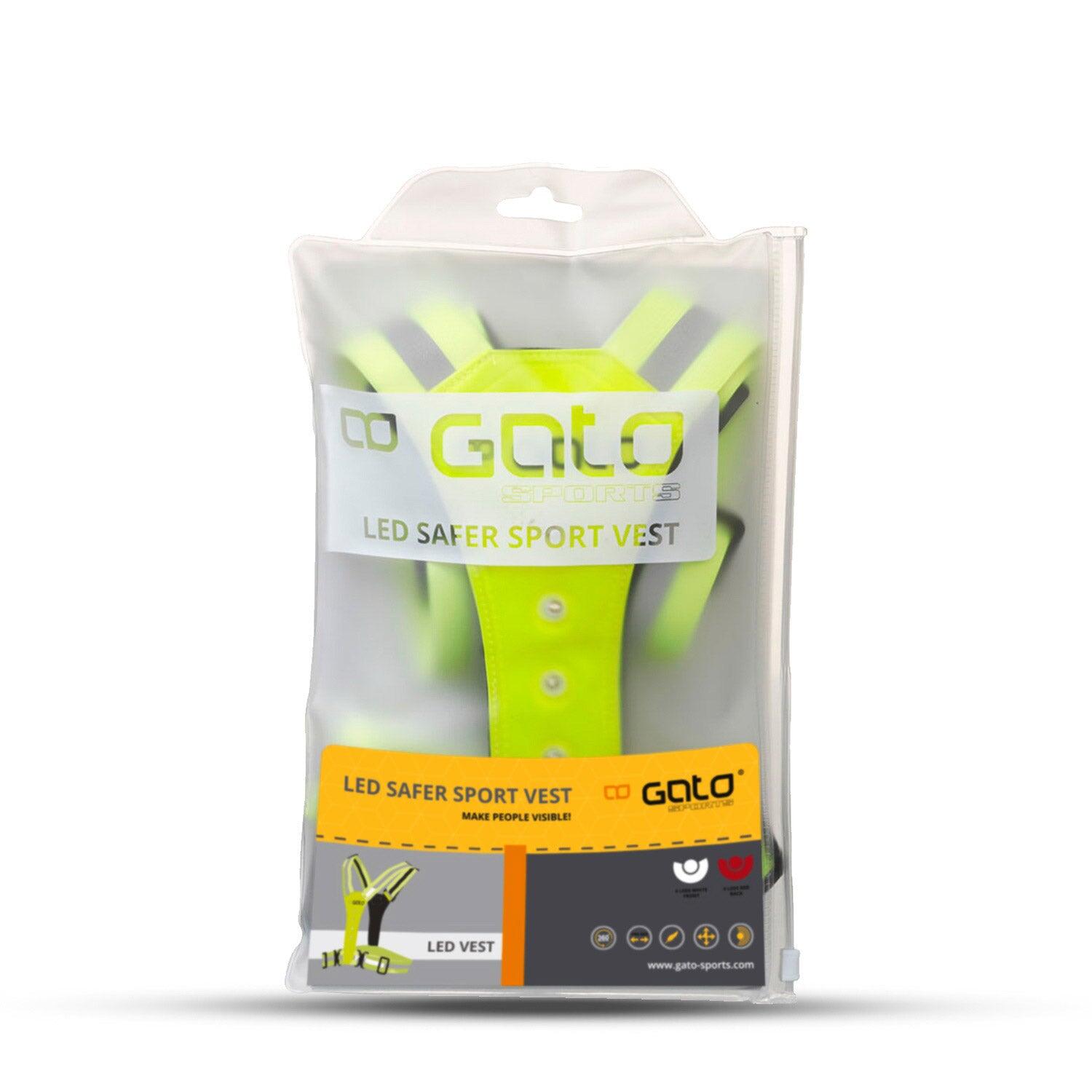 Gato Safer Sport gilet LED jaune néon taille unique 4/4