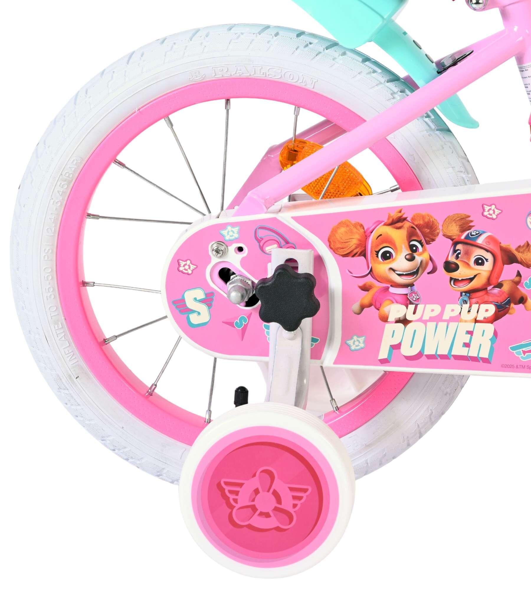 Bicicleta infantil Paw Patrol 14 inch para niñas, rosa 2/7