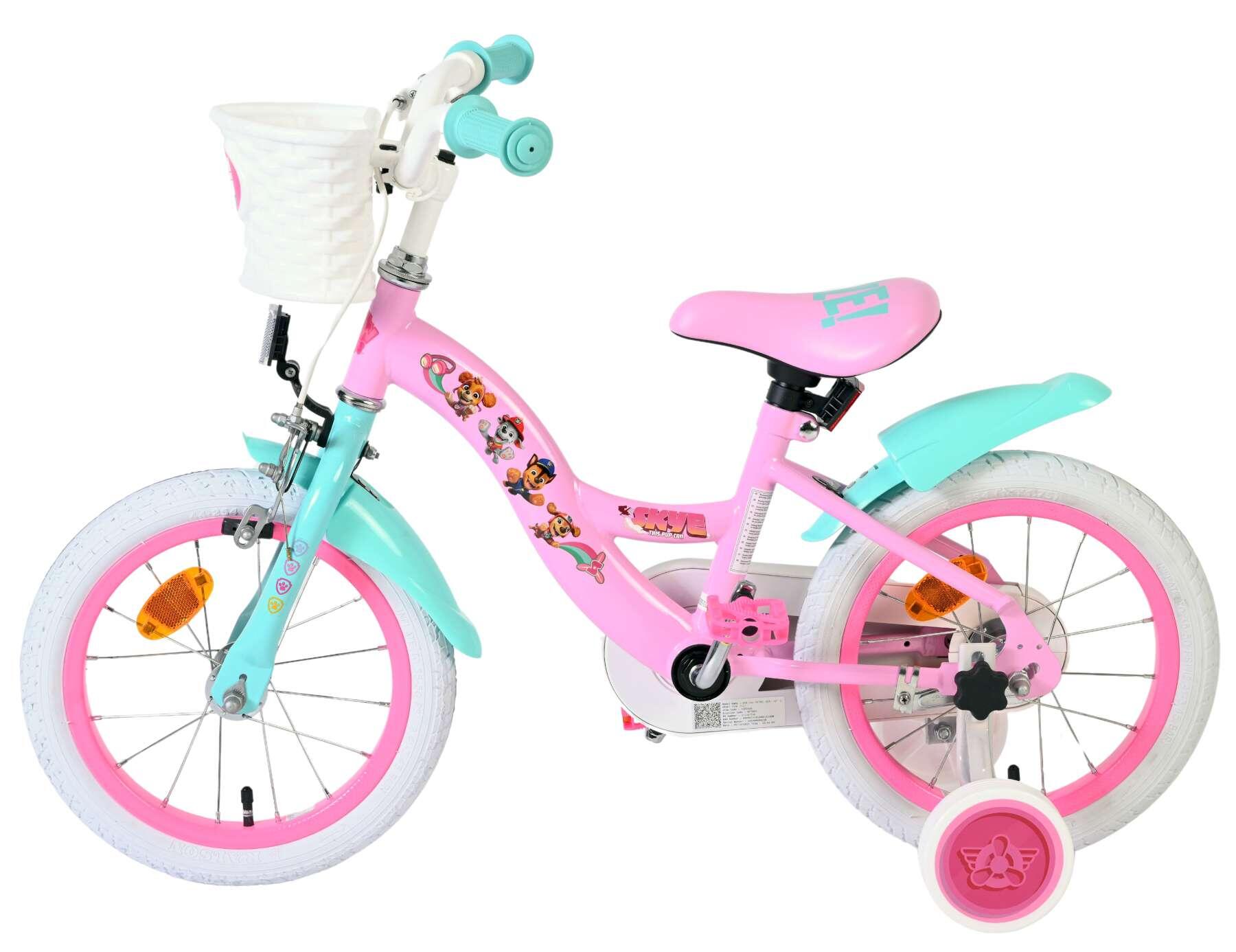 Bicicleta infantil Paw Patrol 14 inch para niñas, rosa 7/7