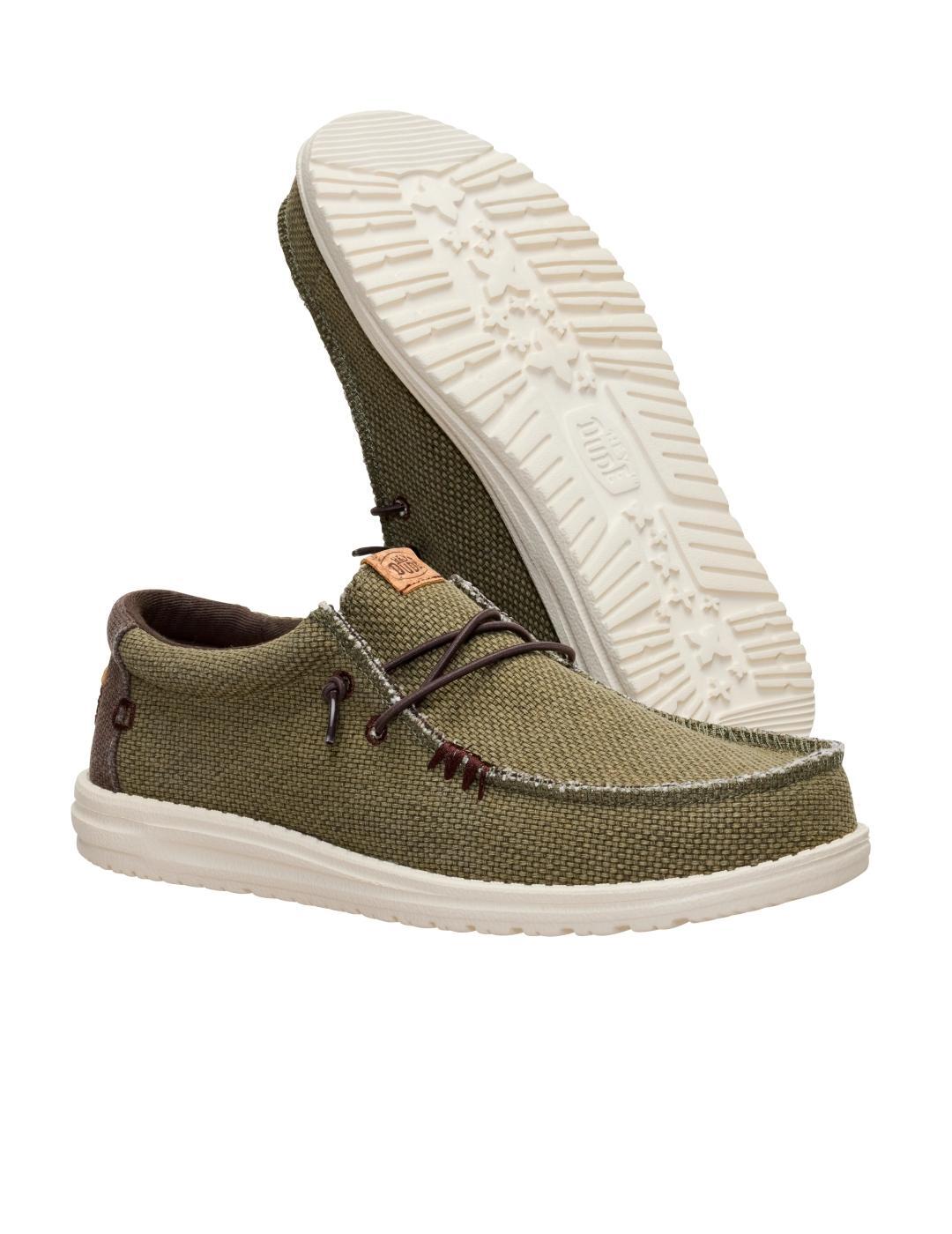 Zapatillas Lona Hombre Hey Dude Wally Braided Verde 7/7
