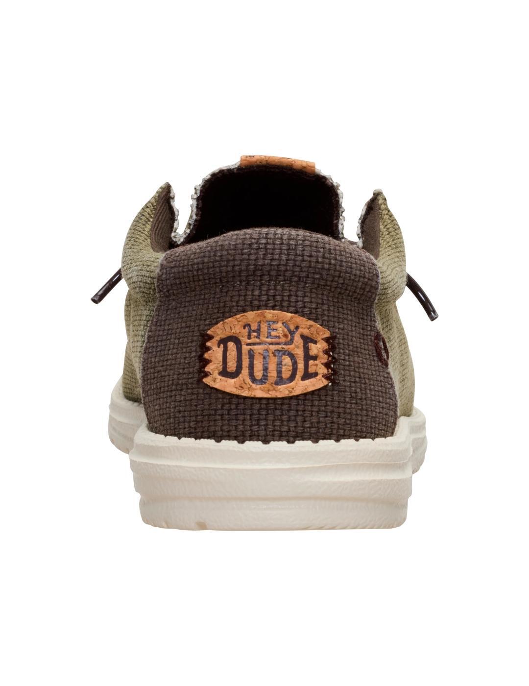 Zapatillas Lona Hombre Hey Dude Wally Braided Verde 6/7
