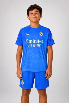 Set maglia da portiere premium per bambini del Real Madrid 2025-26 replica