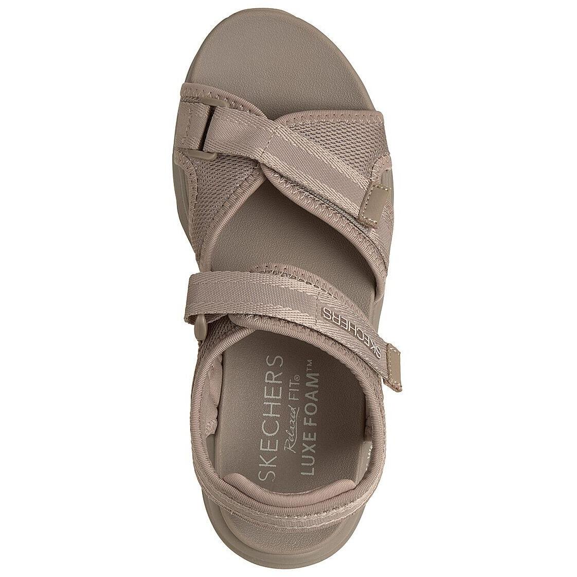 Sandalen Skechers D'lux Walker Sandal-bold City, Beige, Damen 2/5