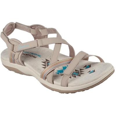 Sandalen skechers reggae slim - sun array, beige, dames