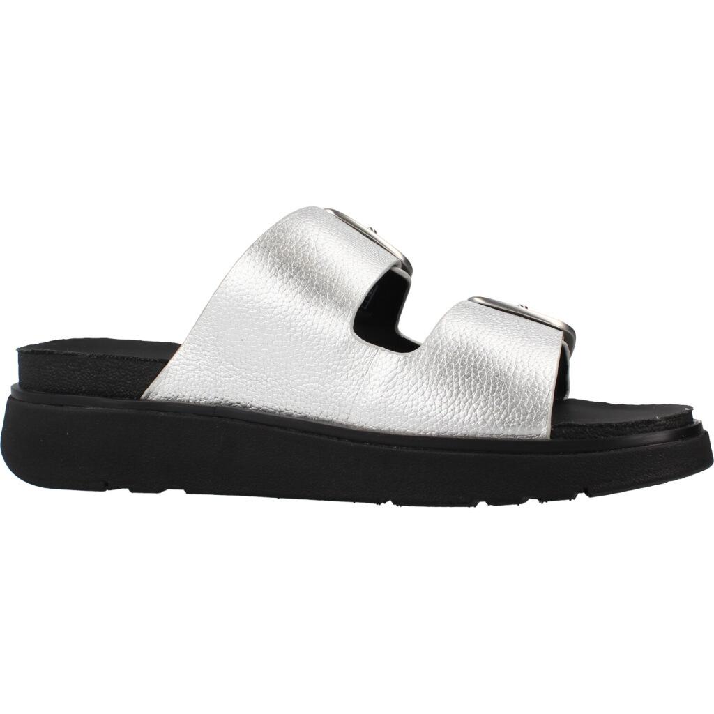 Sandali con tacco a ciambella in pelle granata donna FitFlop Gen-FF Buckle Tumbl 4/7