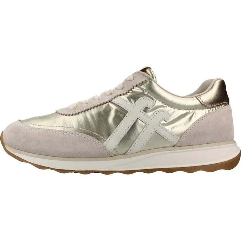 FITFLOP FitFlop Retro-Q FF Metallic-Fabric/Suede Sneakers  PLATINO 36